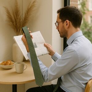 Arrow Green Striped Tie